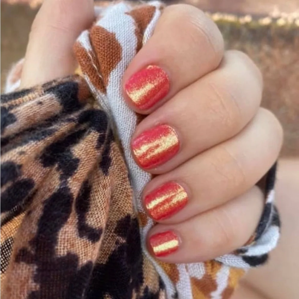 *Retired* Color Street: Heat Wave | Orange Red Gold Summer Beach Shimmer Bright